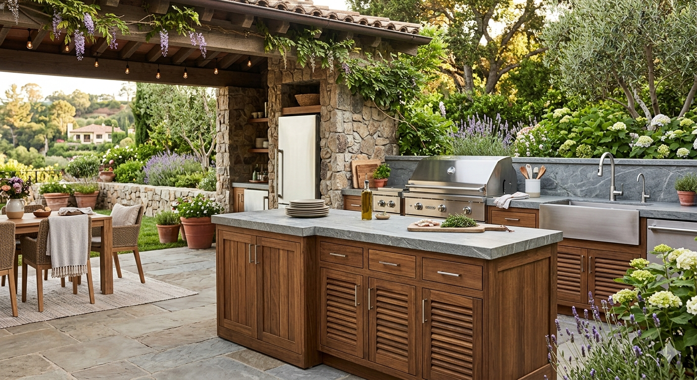 Materials for Outdoor Kitchens: Countertops, Cabinetry, and Weather-Resistant Options